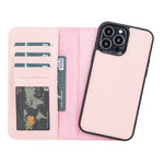 Pink Leather Magnetic Case for iPhone 13 Models (RFID)