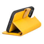 Yellow Leather Magnetic Case for iPhone 13 Pro Max (6.7")