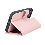 Pink Leather Magnetic Case for iPhone 13 Models (RFID)