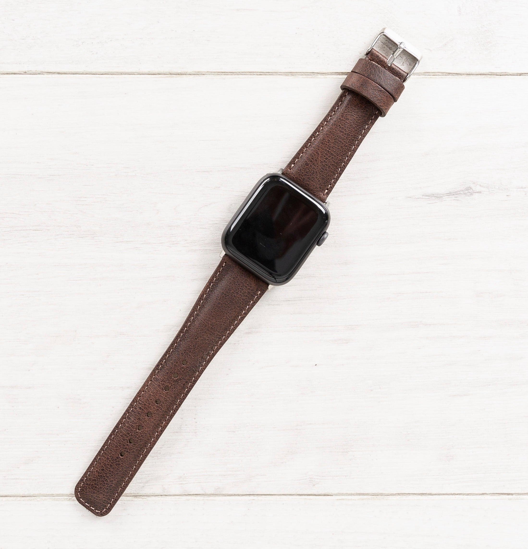 Brown Leather Band for Apple Watch
