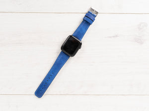 Full Grain Leather Blue Band for Apple Watch