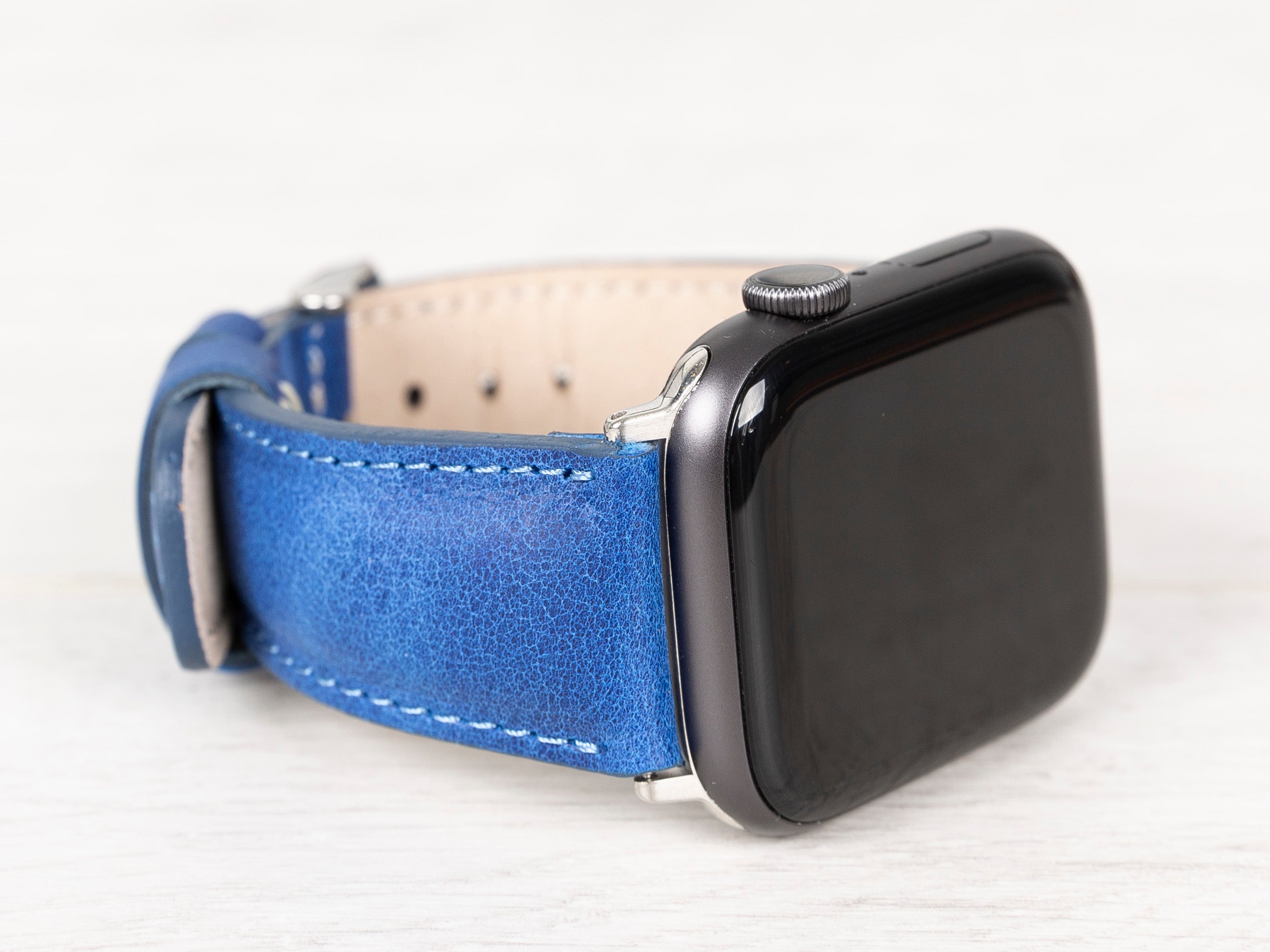 Full Grain Leather Blue Band for Apple Watch