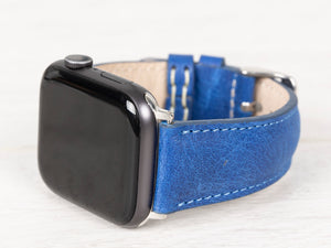 Full Grain Leather Blue Band for Apple Watch