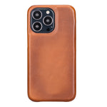iPhone 14 Pro MAX (6.7") Leather Snap on Cover Case, Burnished Tan