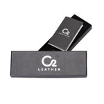 Camel Brown Slim Double Wrap Leather Band (Rose Gold Rivet)