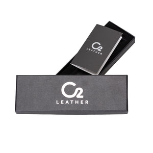 Camel Brown Slim Double Wrap Leather Band (Rose Gold Rivet)