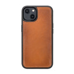 Burnished Tan Leather Magnetic Wallet Case for iPhone 14 (6.1")