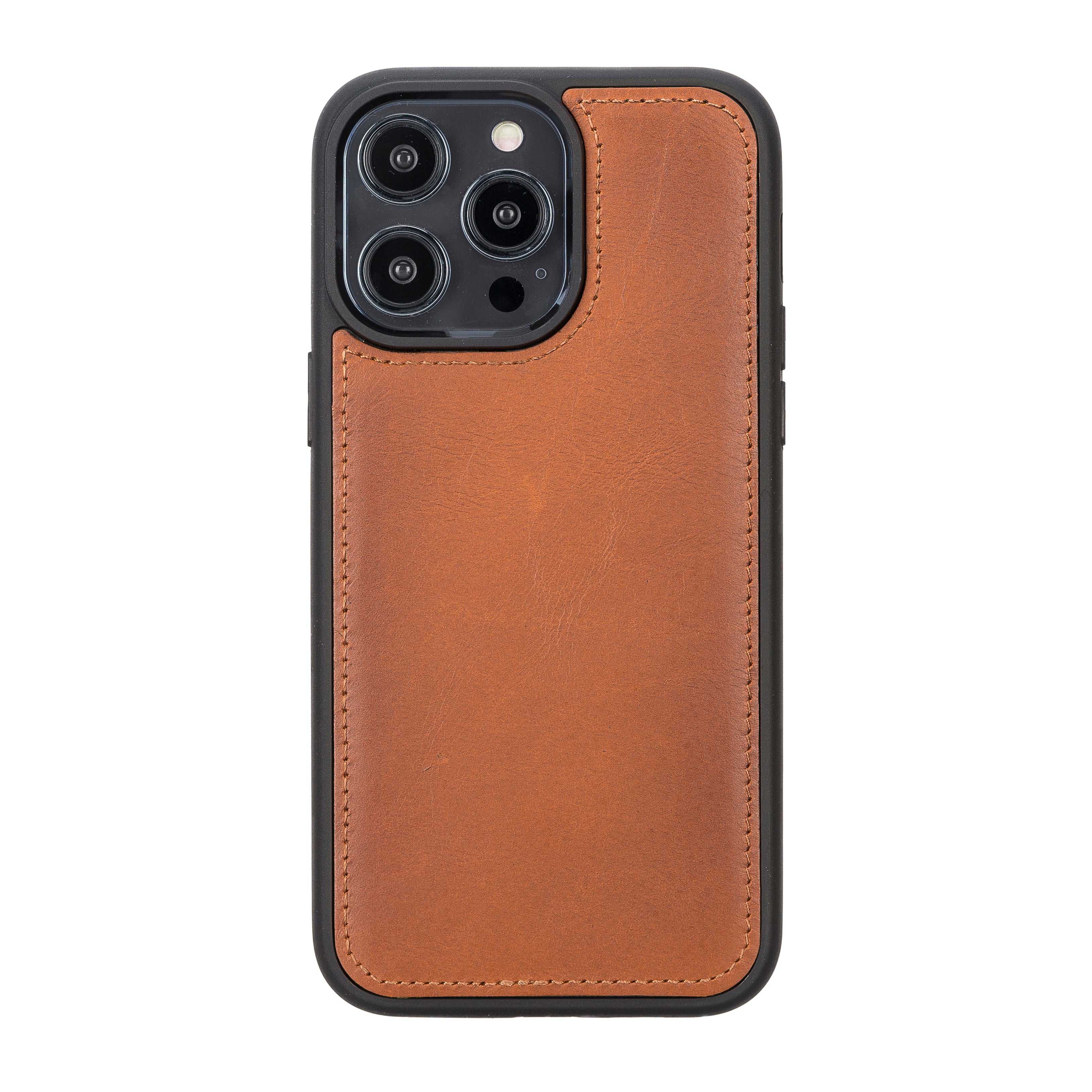 Burnished Tan Leather Magnetic Wallet Case for iPhone 14 Pro MAX (6.7")