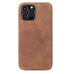 Antic Brown Leather Magnetic Wallet Case for iPhone 14 (6.1"), Prestige