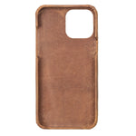 Antic Brown Leather Magnetic Wallet Case for iPhone 14 (6.1"), Prestige