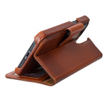 Burnished Tan Leather Magnetic Wallet Case for iPhone 14 PRO (6.1"), Prestige