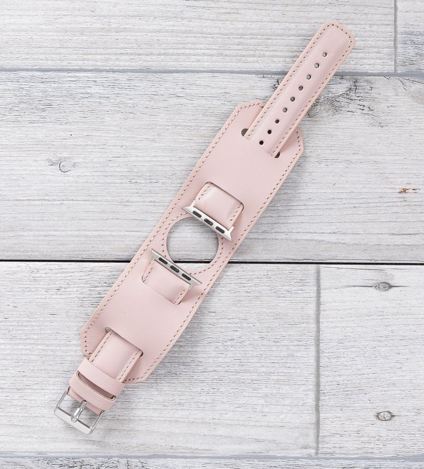Leather Pink Cuff for Apple Watch