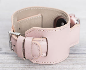 Leather Pink Cuff for Apple Watch