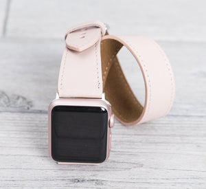 Leather Pink Double Tour for Apple Watch