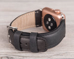 Blue Gray Leather Band for Apple Watch