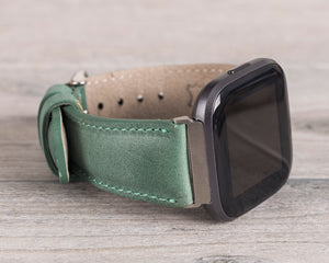 Sea Green Leather Band for Fitbit Watch