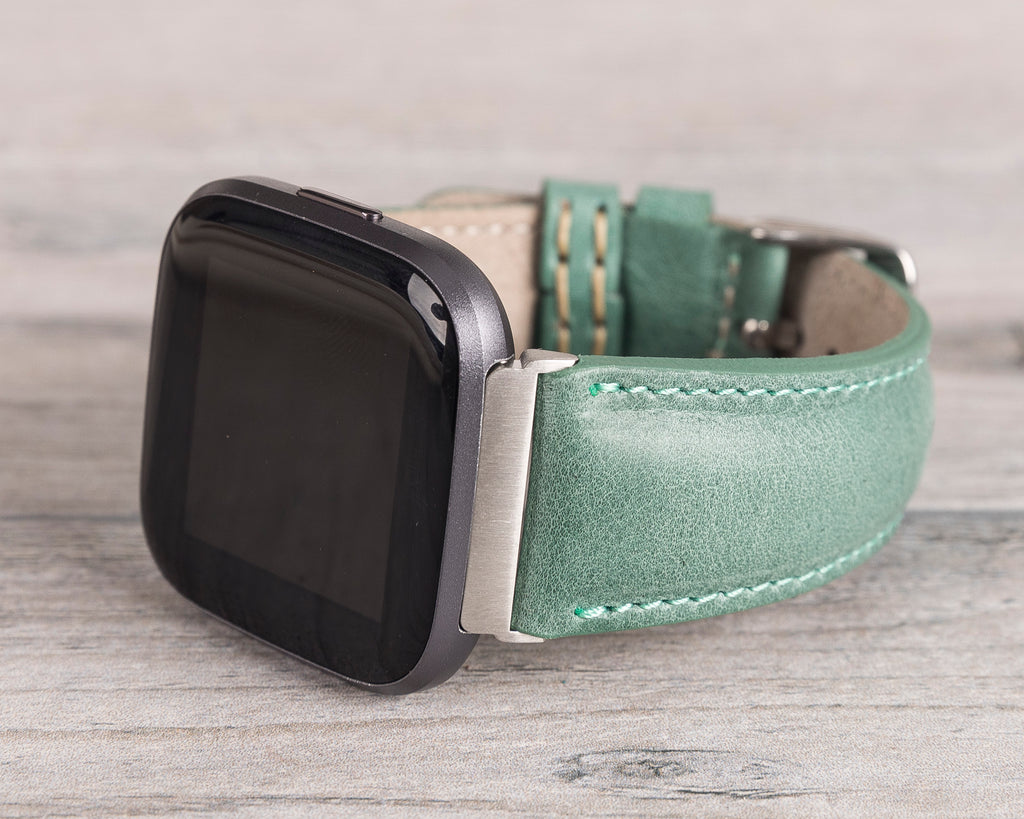 Sea Green Leather Band for Fitbit Watch