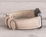 Beige Leather Band for Fitbit Watch
