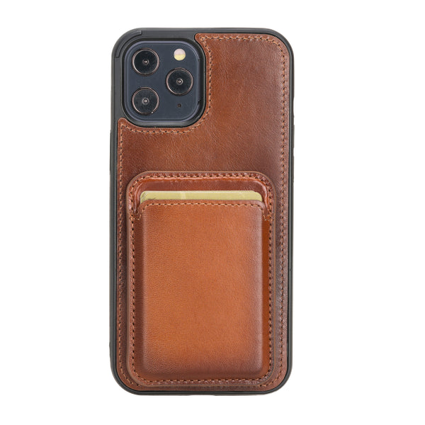iPhone 13 Pro Max Luxury Wallet Case - Tan - Smooth Leather