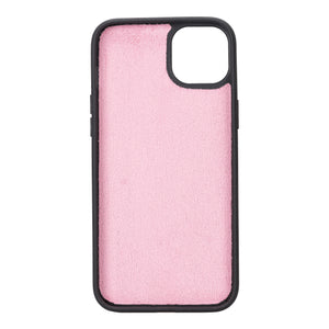 Pink Leather Magnetic Wallet Case for iPhone 14 PLUS (6.7")