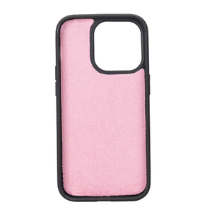 Pink Leather Magnetic Wallet Case for iPhone 14 PRO (6.1")