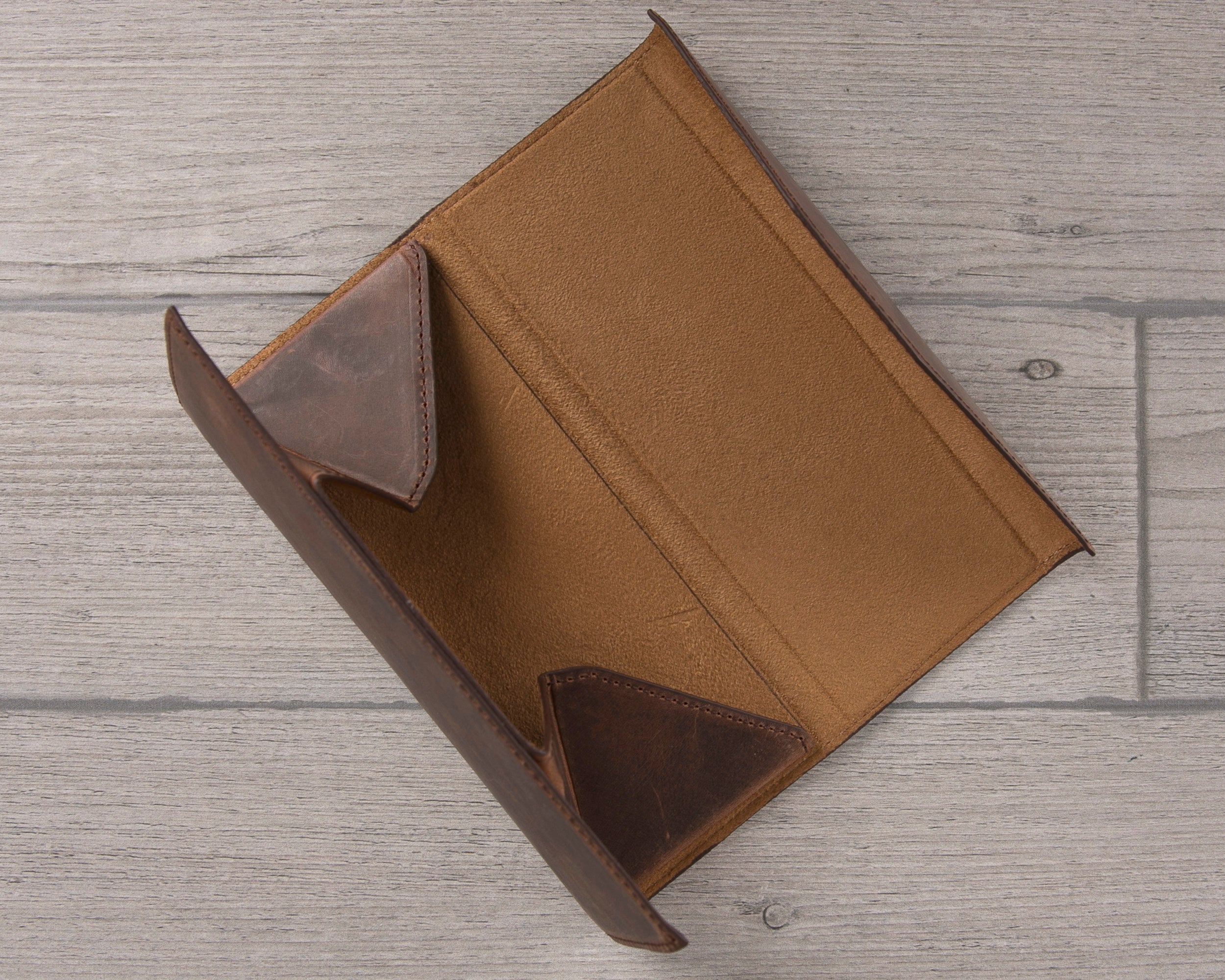 Antic Brown Leather Glasses Case
