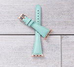 Mint Blue Leather Slim Band for Apple Watch