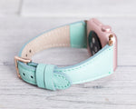 Mint Blue Leather Slim Band for Apple Watch
