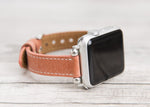 Orange Slim Ferro Leather Band for Apple Watch