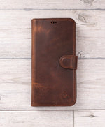 Antic Brown Leather Magnetic Case for iPhone 12 Models