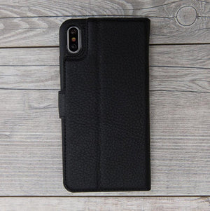 Black Leather Magnetic Case for iPhone XR/XS Max
