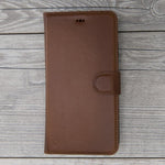 Burnished Brown Genuine Leather Magnetic Wallet Case for iPhone XR/XS Max