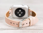 Nude Pink Slim Ferro Leather Band (Silver Rivet)