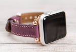 Leather Purple Slim Ferro Band for Apple Watch