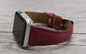 Burnished Red Slim Full Grain Leather Band for Apple Watch