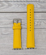 Full Grain Leather Yellow Band for Apple Watch