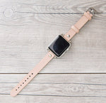 Nude Pink Slim Ferro Leather Band (Silver Rivet)