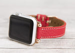 Leather Red Slim Ferro Band for Apple Watch