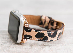 Leopard Pattern Leather Slim Band for Apple Watch