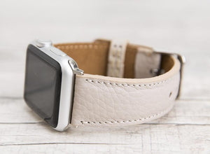 Beige Leather Band for Apple Watch