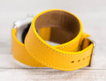 Yellow Double Tour Full Grain Leather for Apple Watch