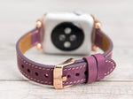 Leather Purple Slim Ferro Band for Apple Watch