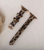 Leopard Pattern Leather Furry Slim Band