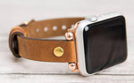 Camel Slim Ferro Leather Band (Gold Rivet)