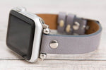 Gray Slim Ferro Leather Band (Silver Rivet)