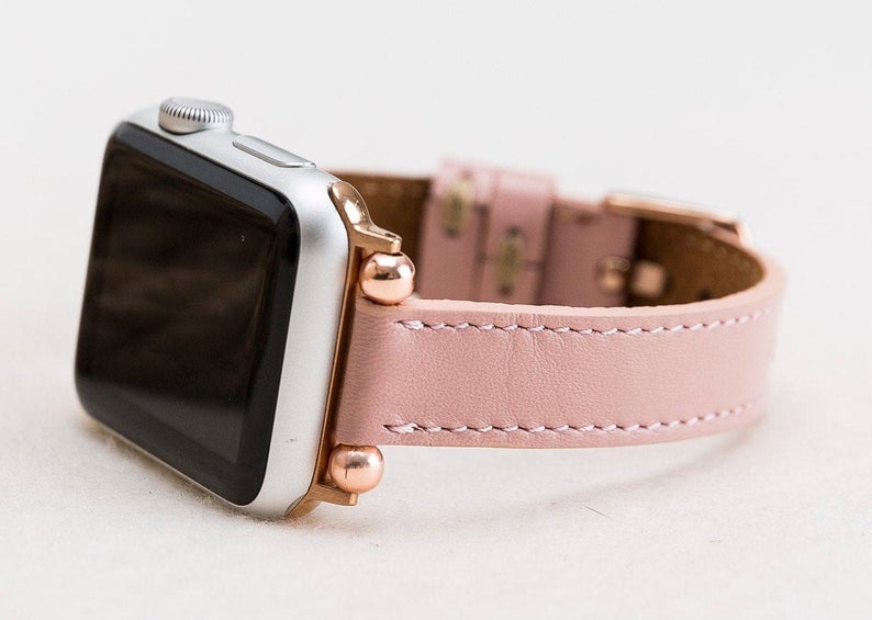 Apple Watch Leather Band ™ Pink Ostrich Leather Strap