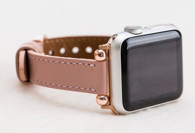 Apple Watch Leather Band ™ Pink Ostrich Leather Strap