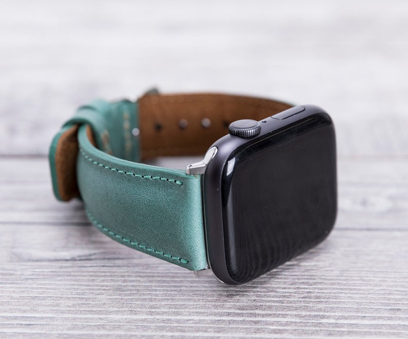 Leather Sea Green Band for Apple Watch