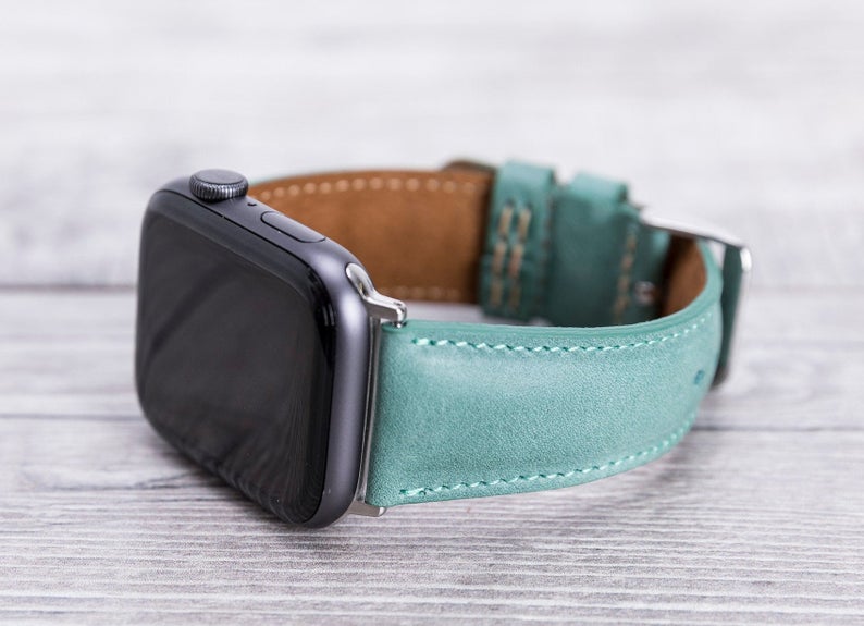 Leather Sea Green Band for Apple Watch
