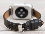 Black Slim Ferro Leather Band for Apple Watch
